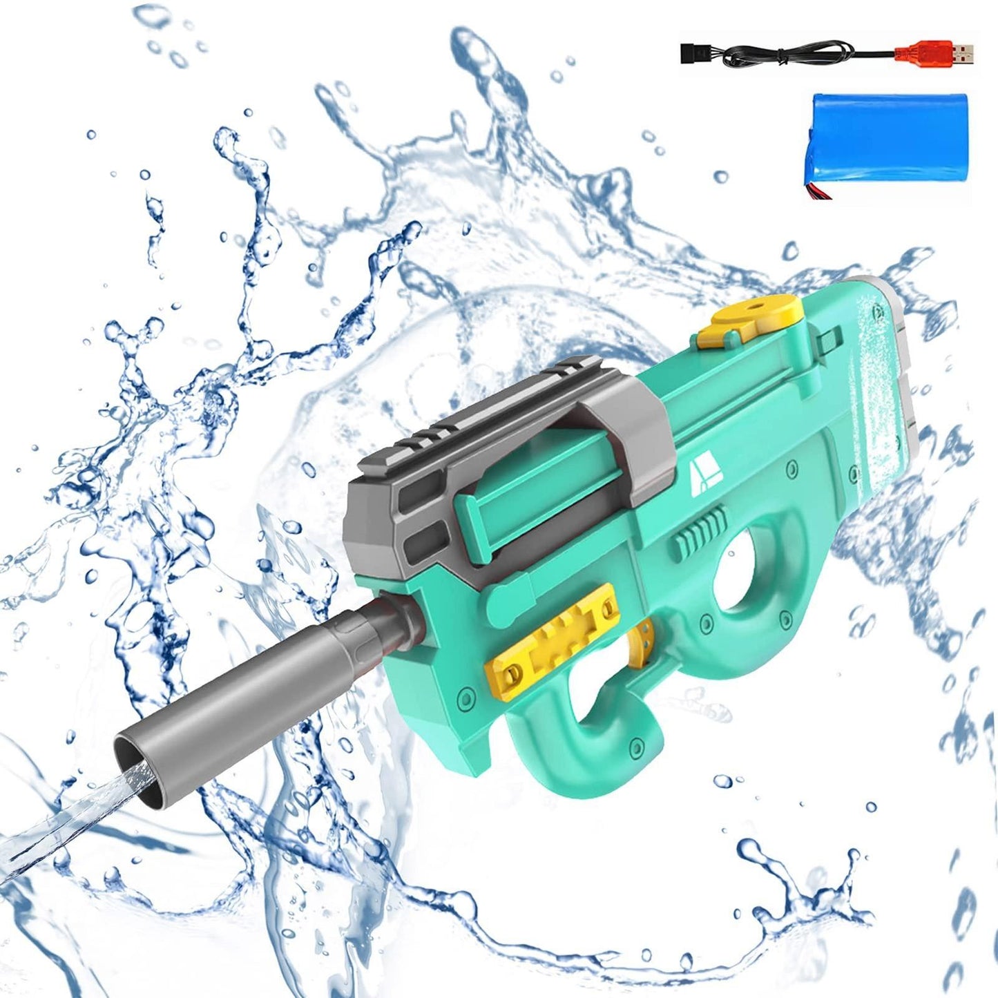 Nueva pistola de agua eléctrica P90, pistola de agua de chorro de alta tecnología para niños y adultos