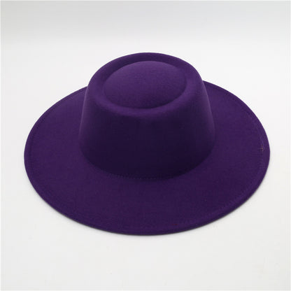 Sombrero Fedora retro de ala ancha de 8 cm