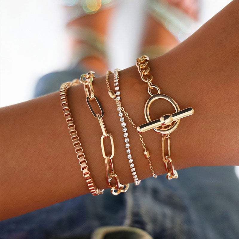 conjunto de pulsera y tobillera