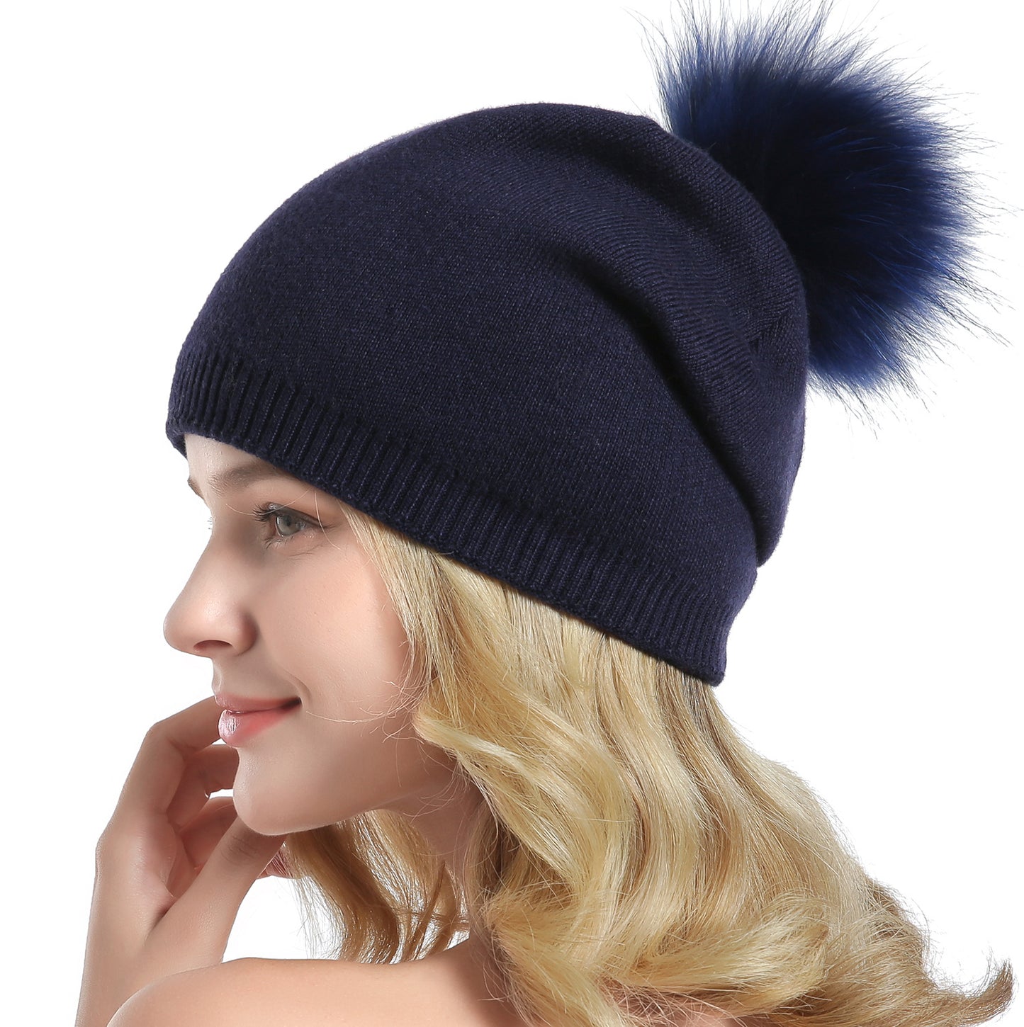 Fur Pompom Beanies