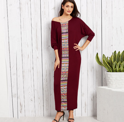 Long sleeve plus size dress