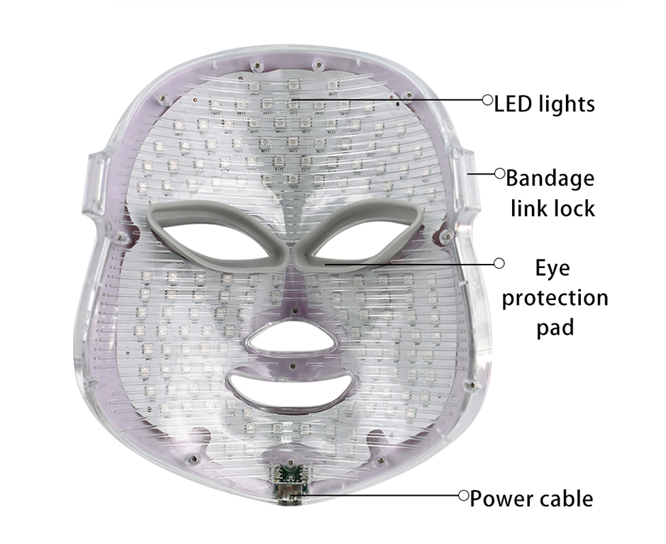 Máscara de belleza facial LED