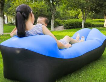 Sofá de aire al aire libre, tumbona de hinchado rápido, tumbona para colgar en la playa, cama de aire, saco de dormir plegable, sofá perezoso