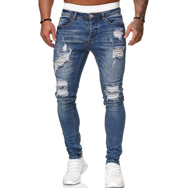 Hole-Worn Cowboy jeans