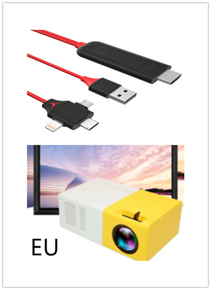 Mini proyector portátil 3D Hd Led cine en casa cine compatible con HDMI Usb