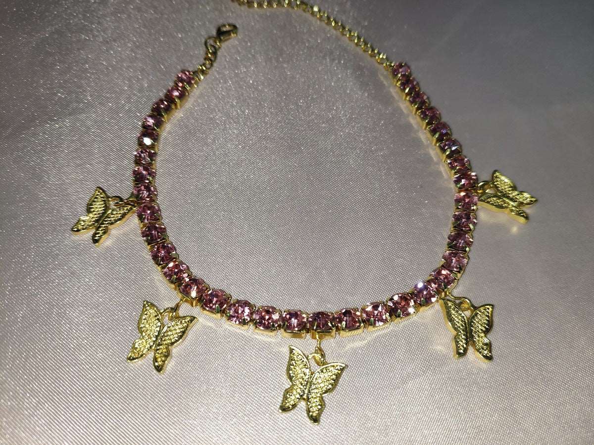 Butterfly Pendant Anklet