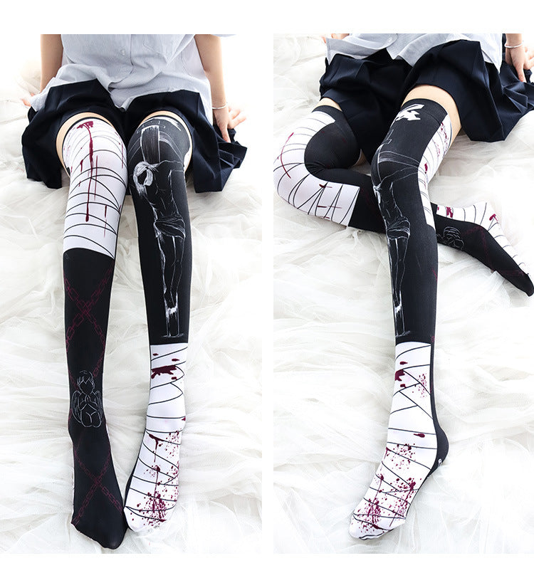 Calcetines para adultos con marca de sangre de Halloween