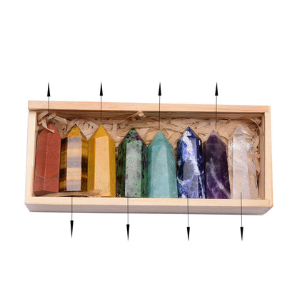 Donghai Natural Crystal Set With Wooden Box