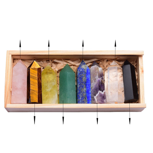 Donghai Natural Crystal Set With Wooden Box