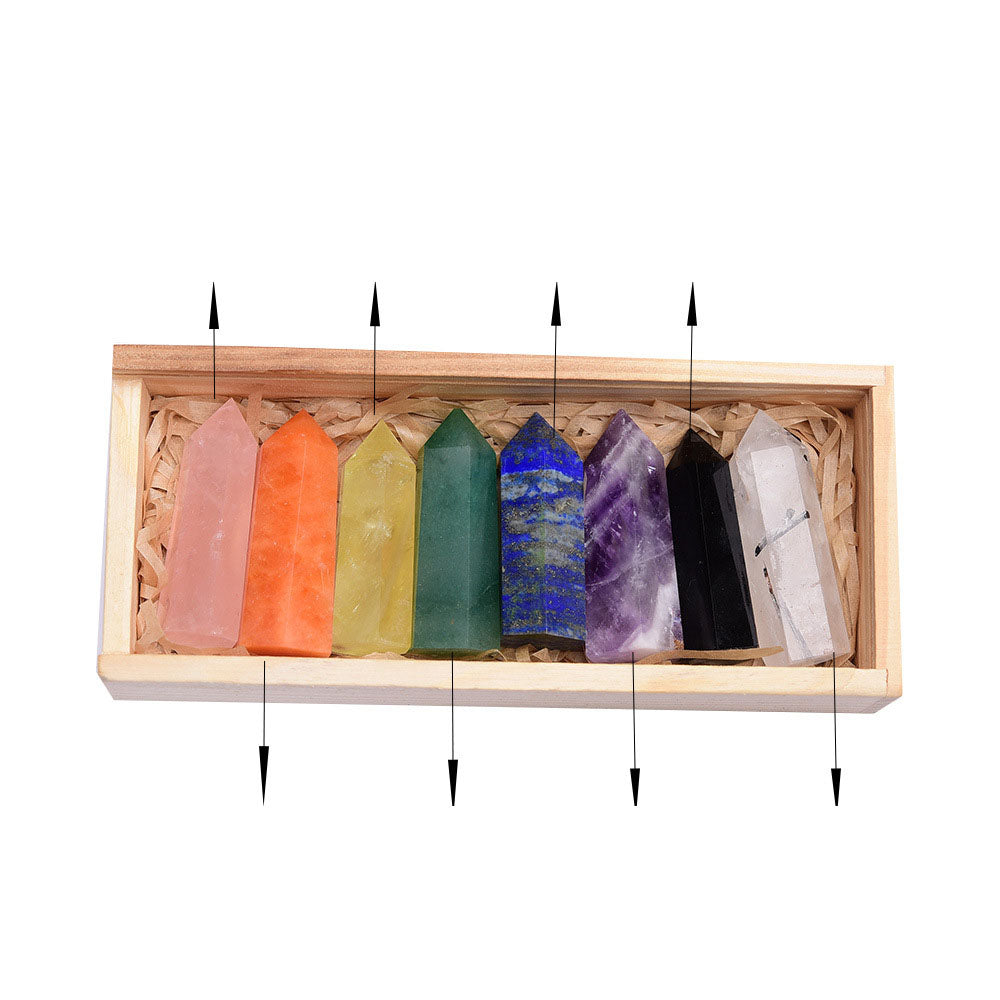 Donghai Natural Crystal Set With Wooden Box