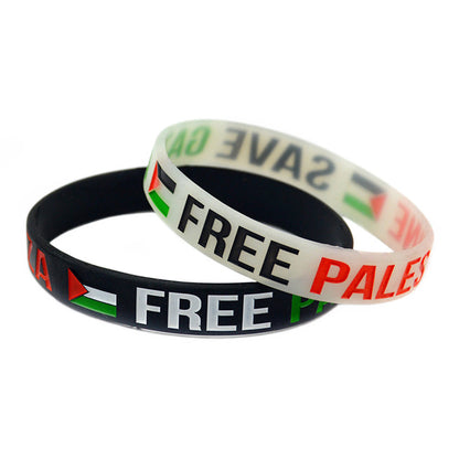 Pulsera de silicona con bandera de Palestina, pulsera de Palestina, pulsera de Gaza, Palestina