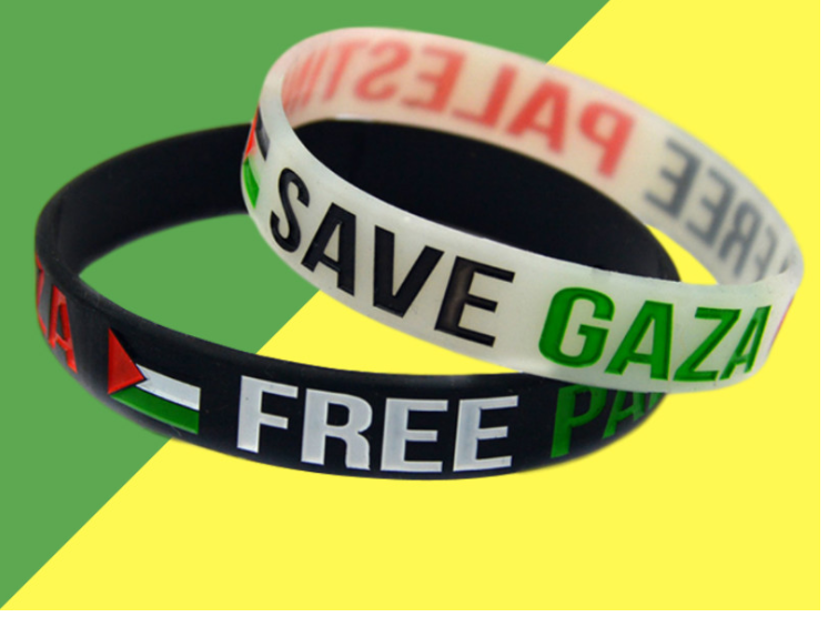 Pulsera de silicona con bandera de Palestina, pulsera de Palestina, pulsera de Gaza, Palestina