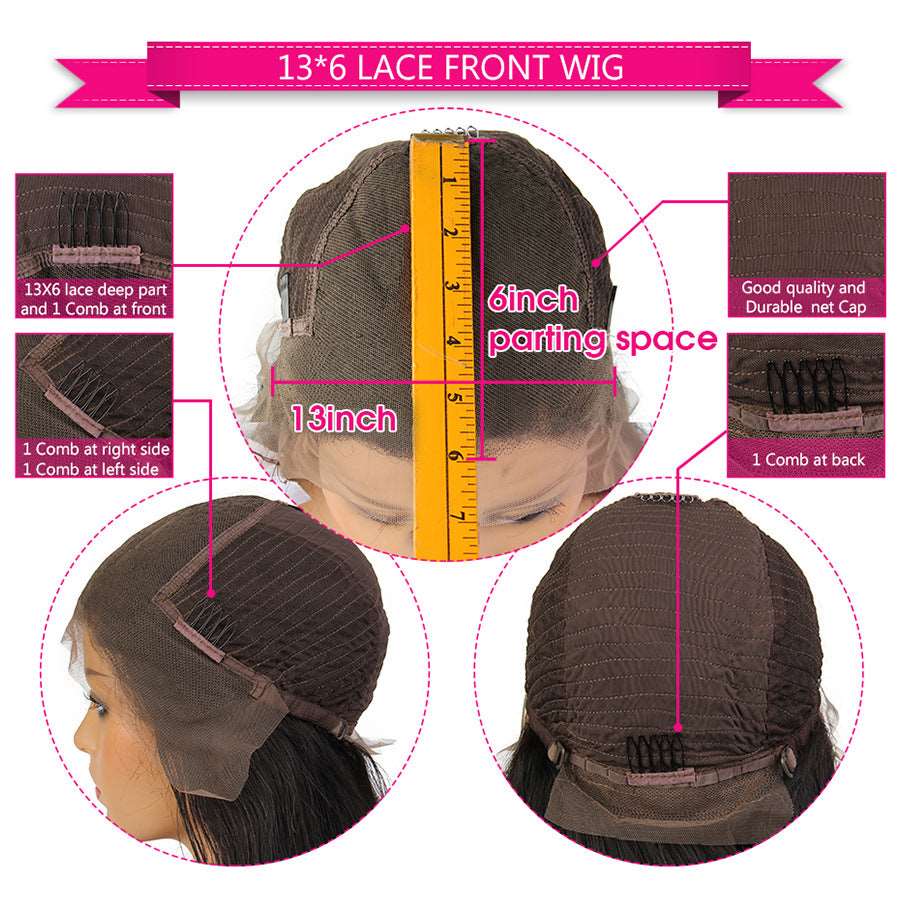 Black 13x6 Braided Wigs Synthetic Lace Front