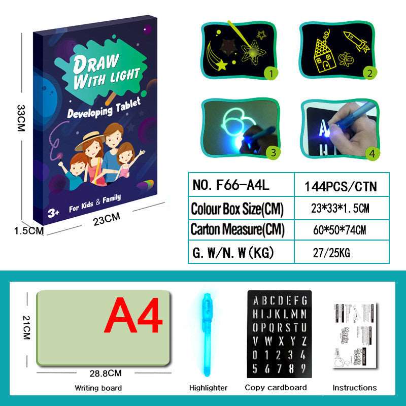 3D Educational  Sketchpad  8 Light Effects (Puzzle Board )