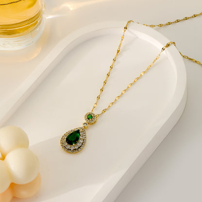 Emerald Pendant Necklace