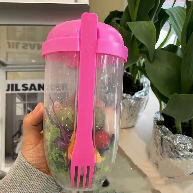 Ins Style Salad Cup With Fork And Cover