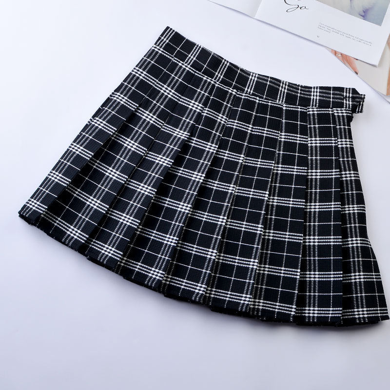 High-waisted college skirt