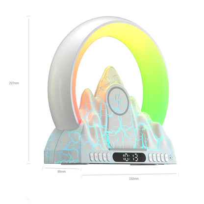 Flame Mountain Wireless Charging Alarm Clock