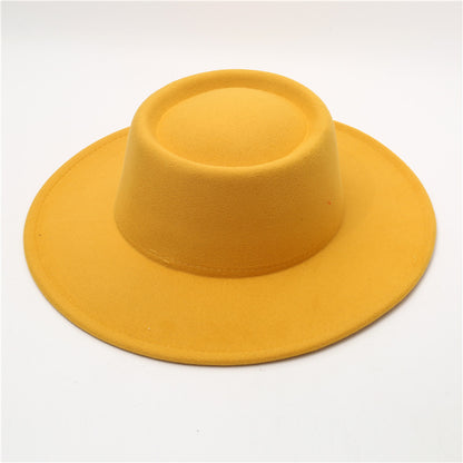 Sombrero Fedora retro de ala ancha de 8 cm