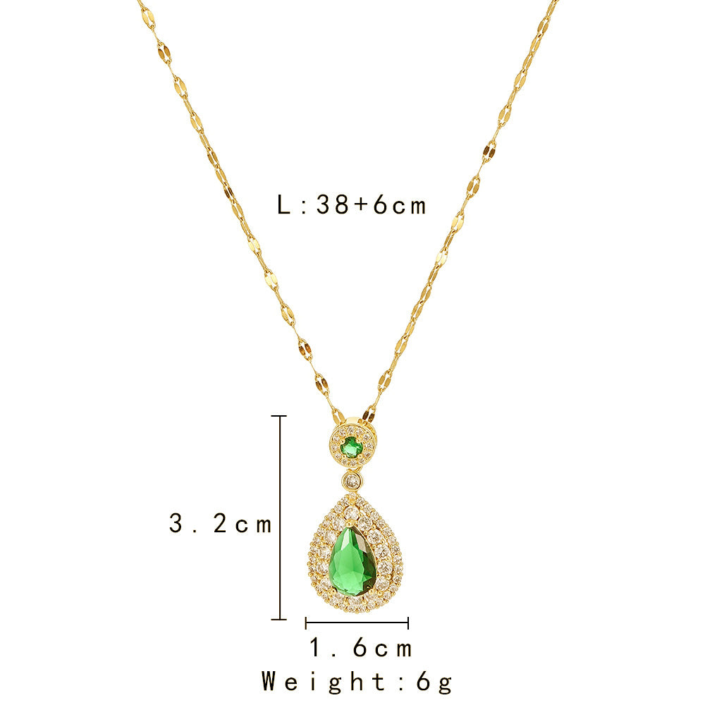 Emerald Pendant Necklace