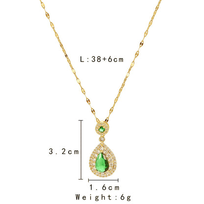 Emerald Pendant Necklace