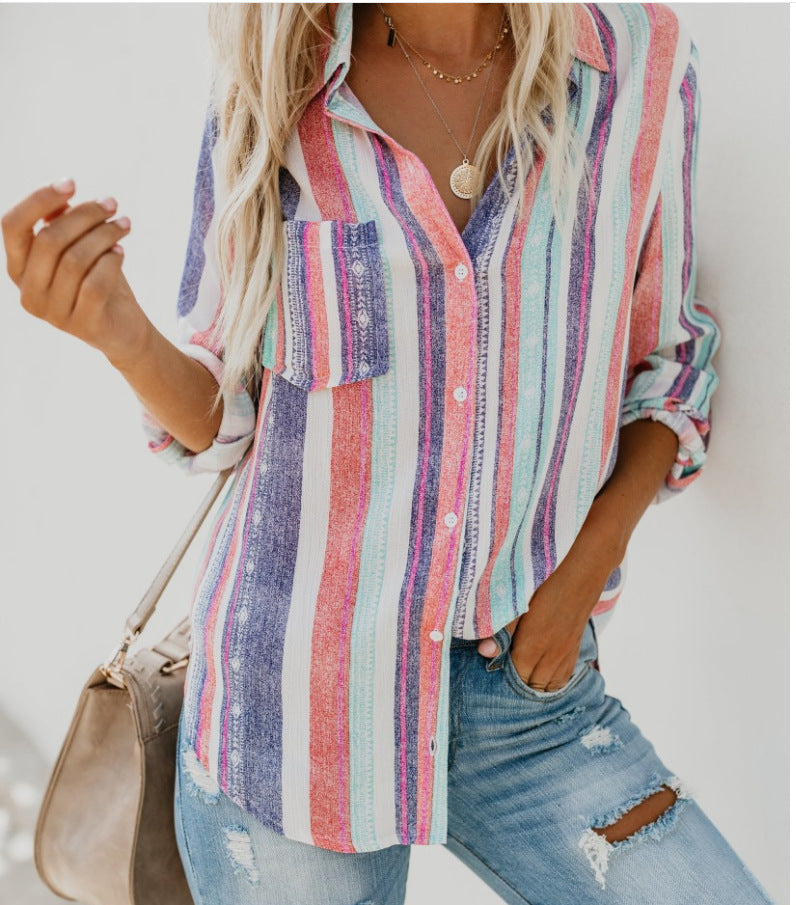 Button up striped shirt