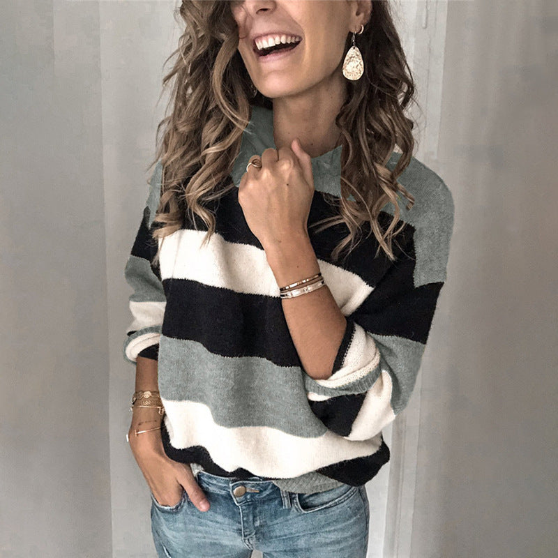 Loose striped sweater