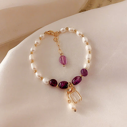 Flourishing Peach Blossom Baroque Pearl Bracelet