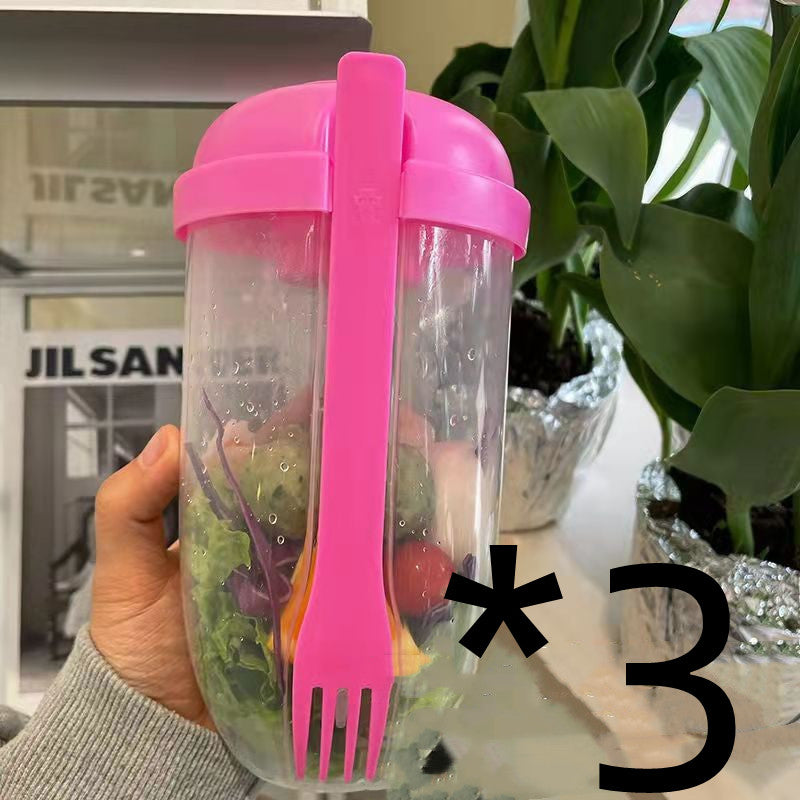 Ins Style Salad Cup With Fork And Cover