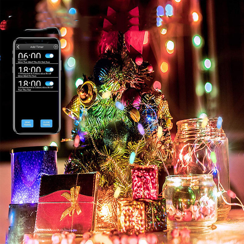 Árbol de Navidad con control de aplicación LED Bluetooth inteligente USB