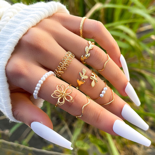 Flower Ring Set