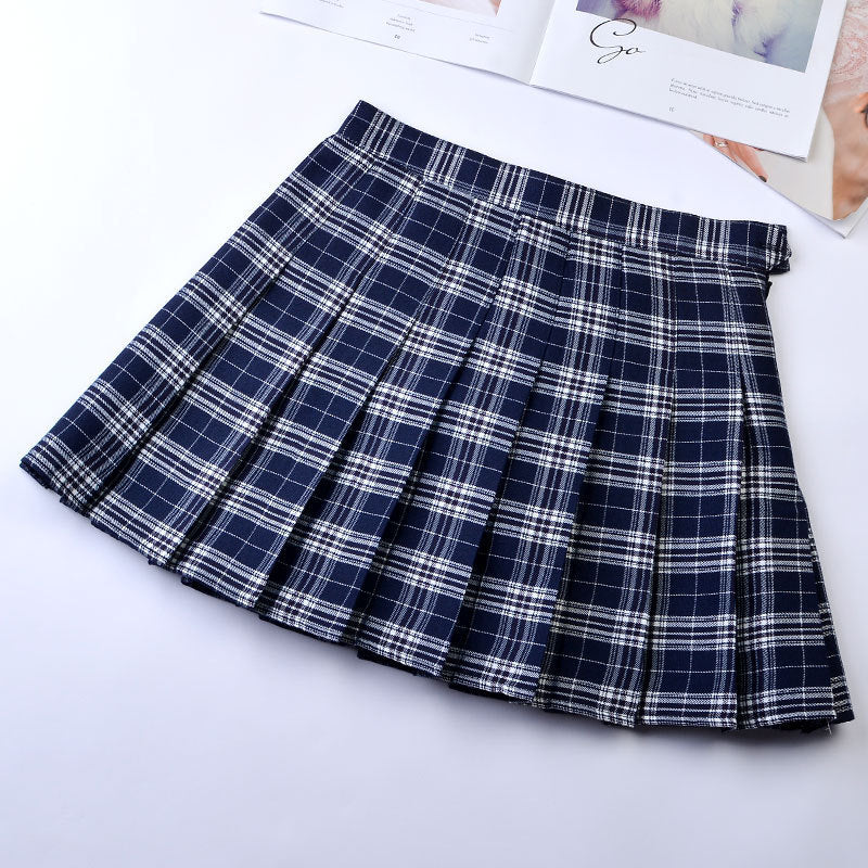 High-waisted college skirt