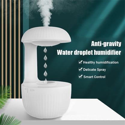 Humidificador de aire antigravedad con gotas de agua levitantes