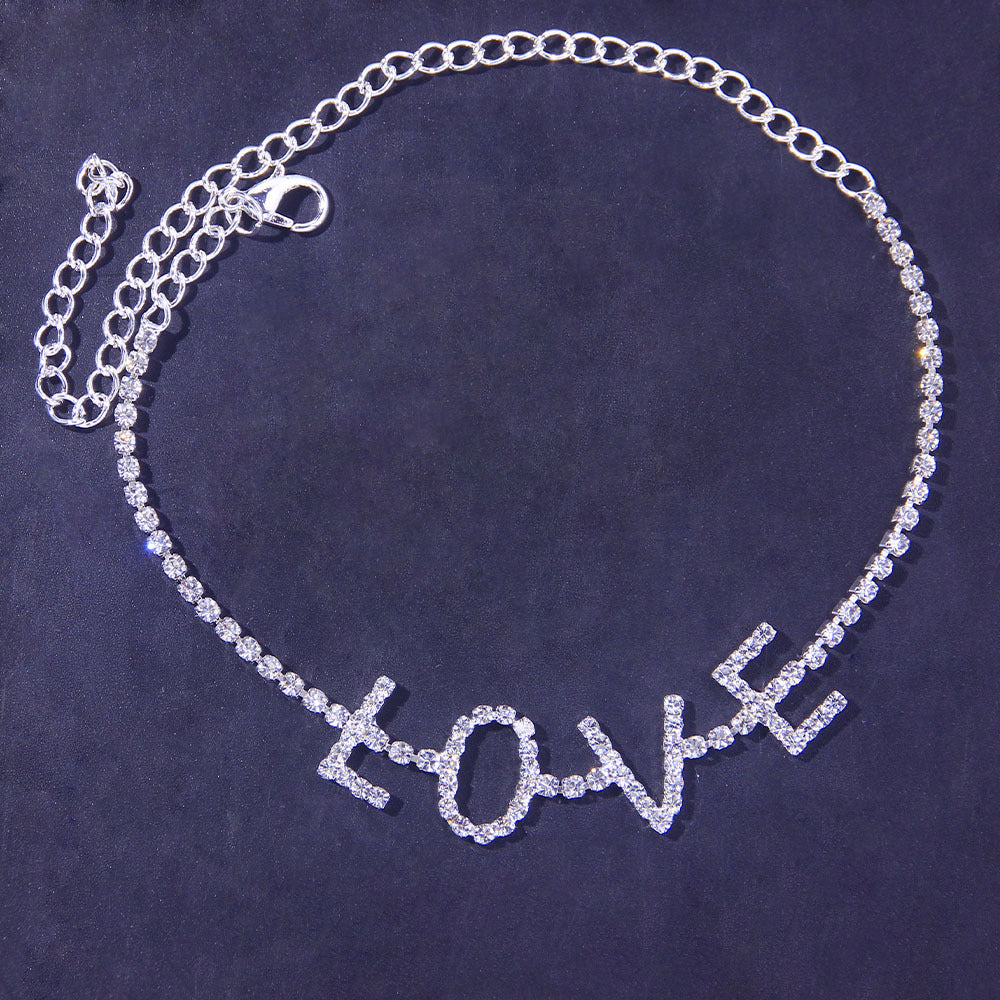 Tobillera con letras LOVE