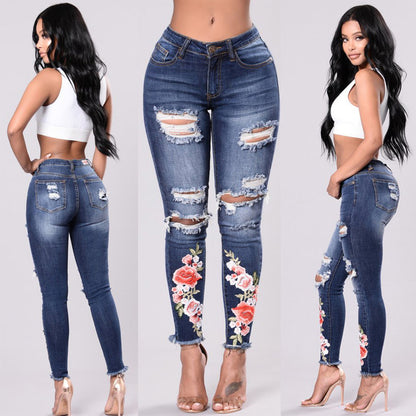 Denim Pencil Pants