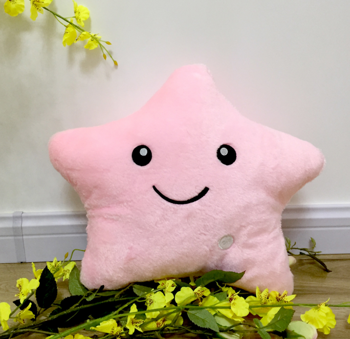 LED Light Stars Plush Pillow