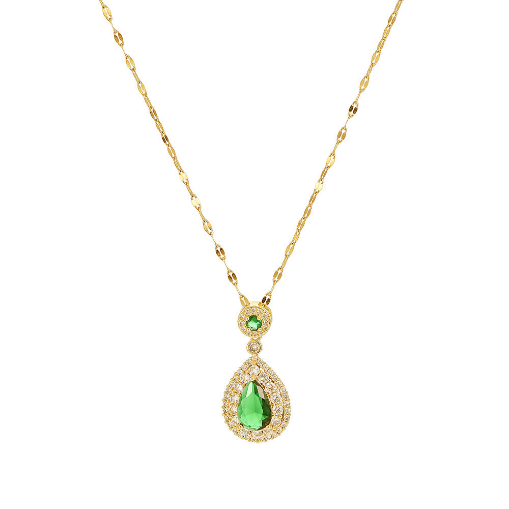 Emerald Pendant Necklace