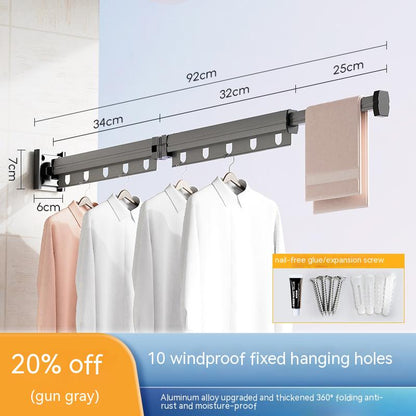 Suction Cup Folding Clothes Hanger