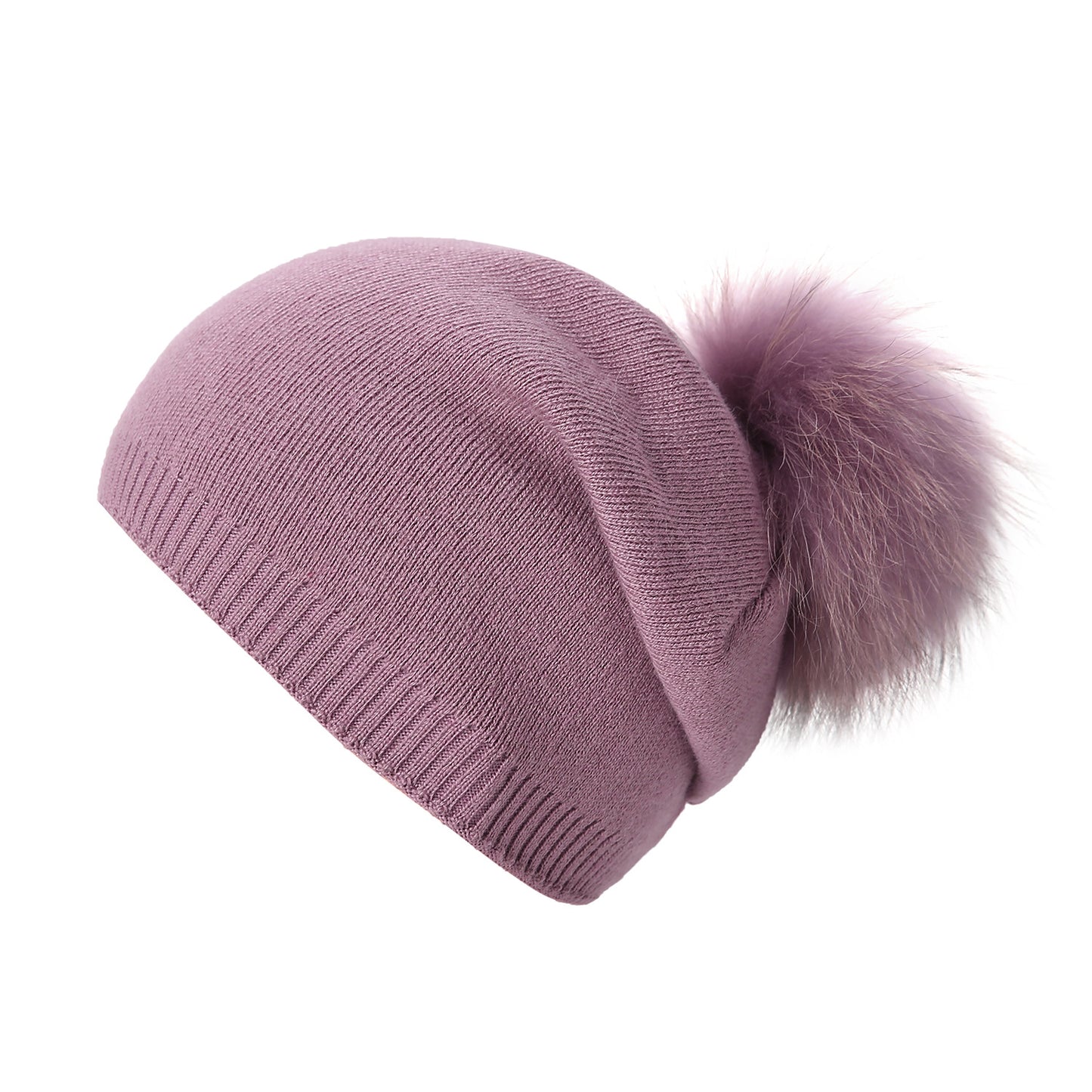 Fur Pompom Beanies