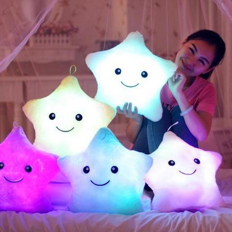 LED Light Stars Plush Pillow