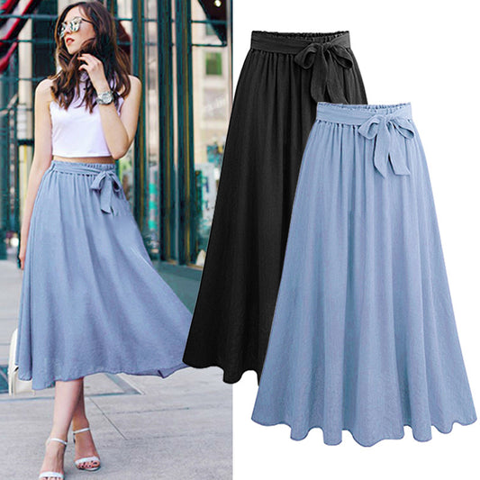 Plus size women's ruffle skirt