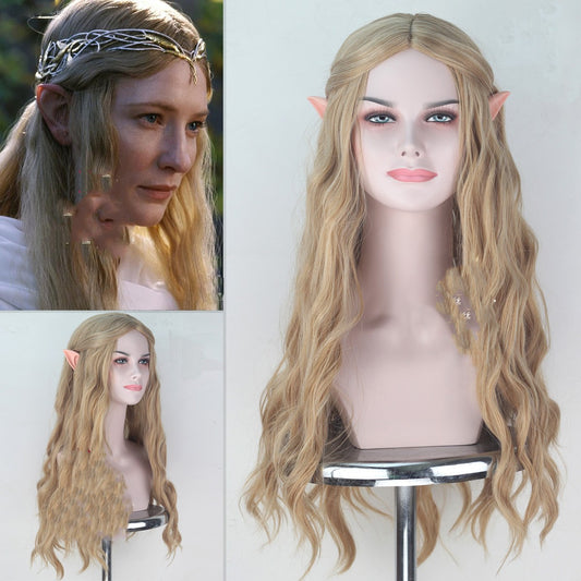 Hobbit Peluca Elf Queen Kellantril Con Orejas Cosplay Anime Pelucas