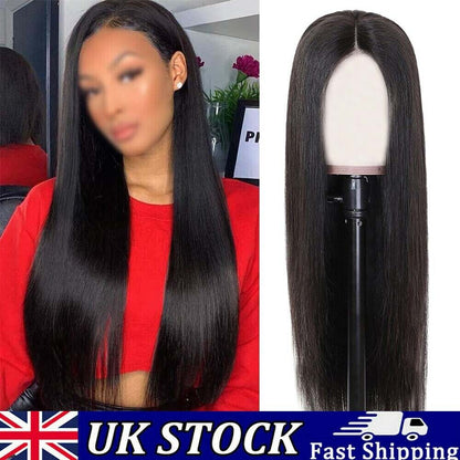 Women Black 70cm Long Straight Full Wigs