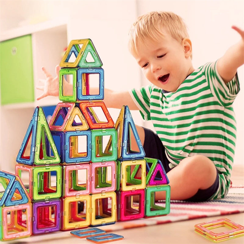 Bloques de construcción magnéticos, juguetes magnéticos DIY para niños, juego de construcción de diseñador, regalos para niños, juguetes