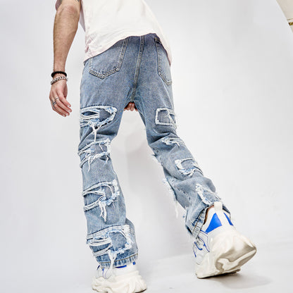 jeans dentados para hombres