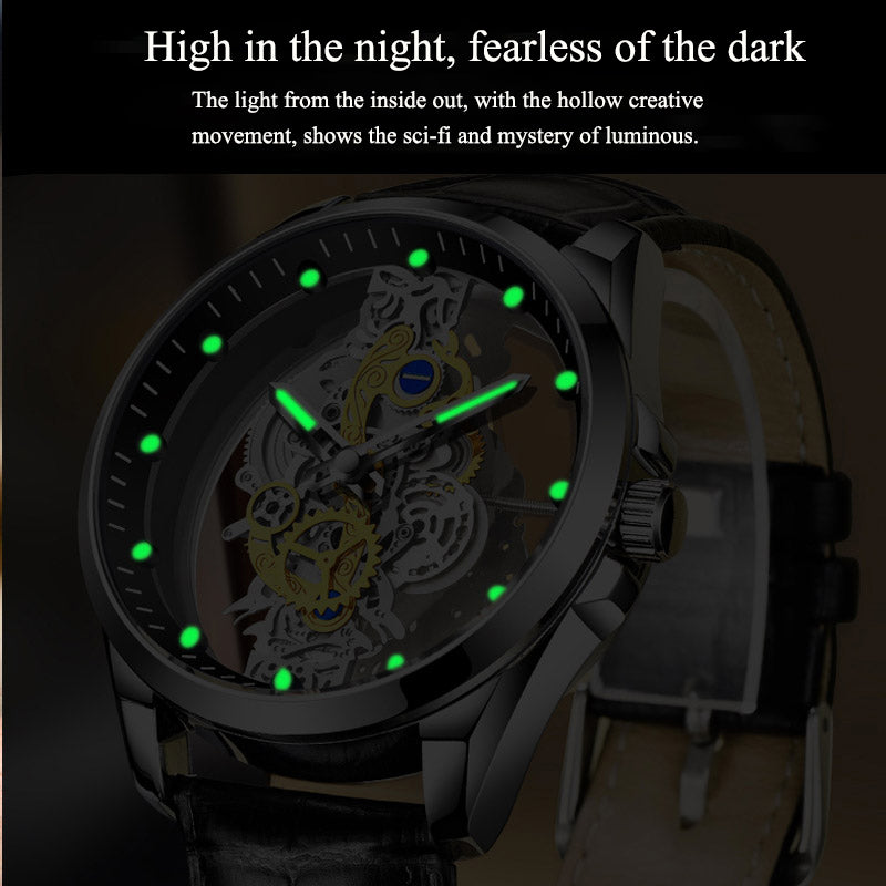 Luxury Skeleton Automatic Quartz Watch