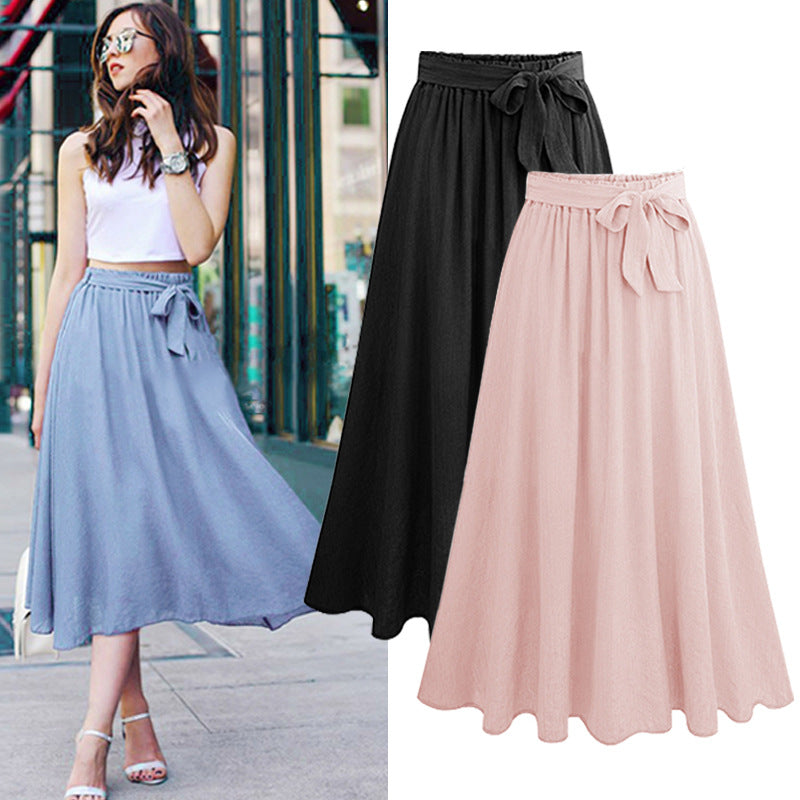 Plus size women's ruffle skirt