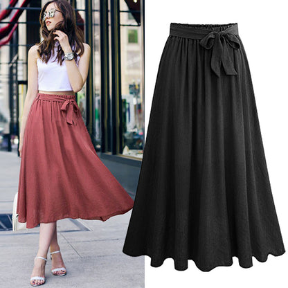 Plus size women's ruffle skirt