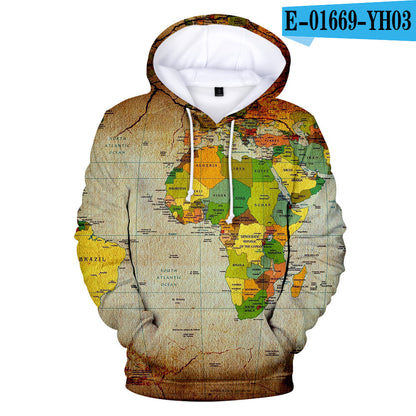 SUDADERA CON CAPUCHA MAPA