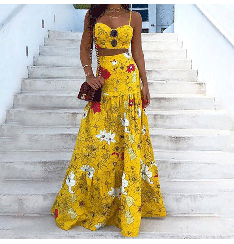 Floral Print Two Piece